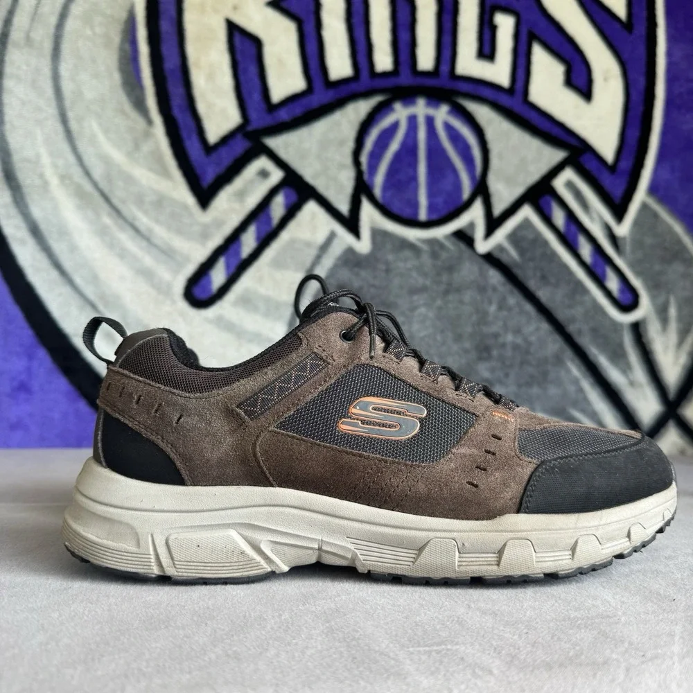 Size 12 - Skechers Men's Oak Canyon - Chocolate/Black  Extra Wide 51893EWW